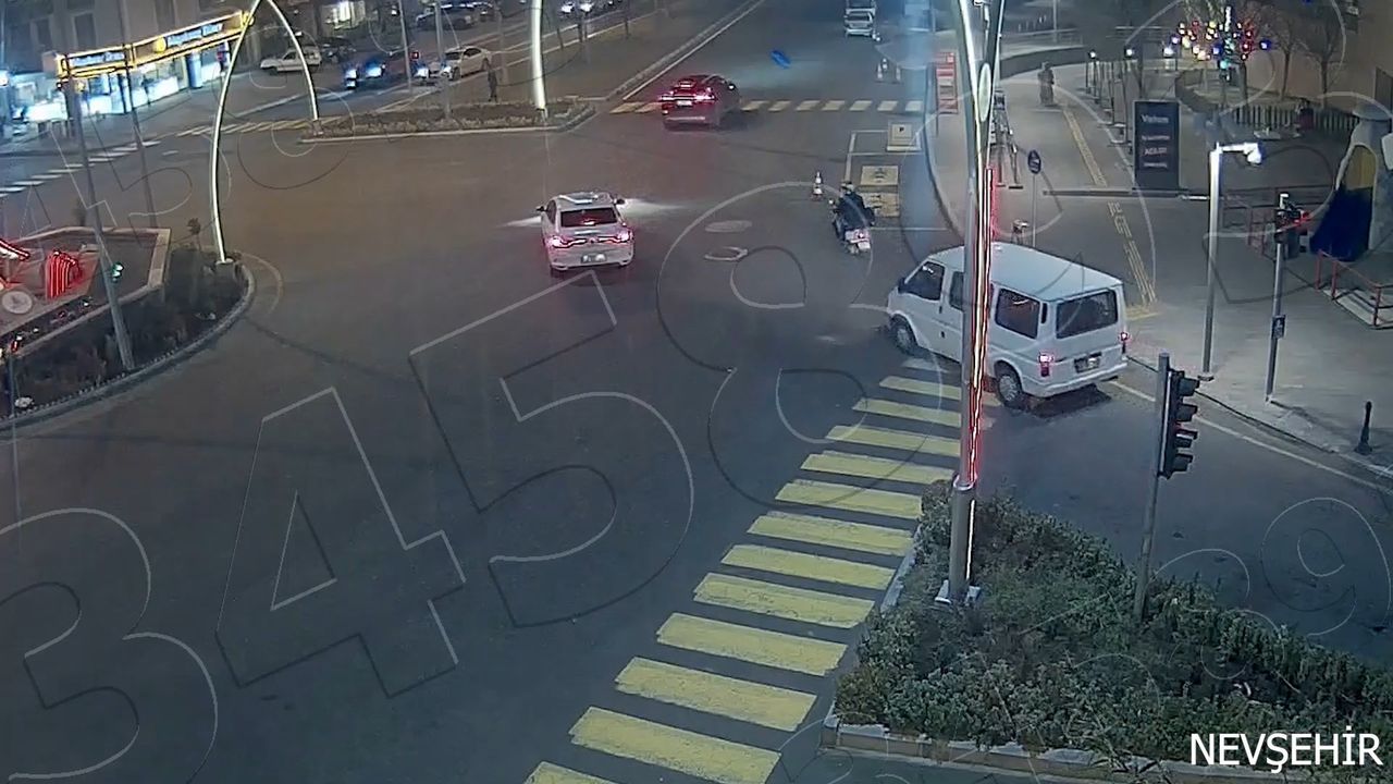 Nevşehir’de yaşanan kazalar güvenlik kameralarına yansıdı