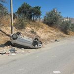 Otomobil takla attı, sürücü yaralandı