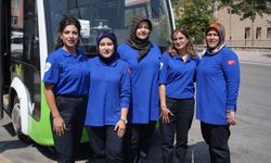 Ücretsiz elektrikli otobüsler kadın şoförlere emanet