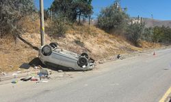 Otomobil takla attı, sürücü yaralandı