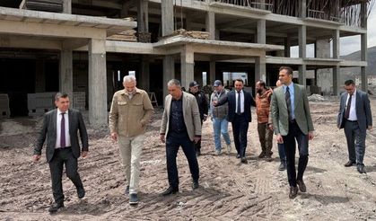 Çamardı Devlet Hastanesi inşaatında inceleme