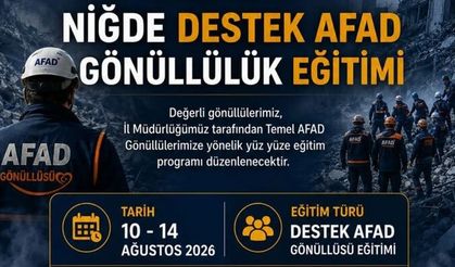 Niğde AFAD'dan Gönüllü Eğitimi