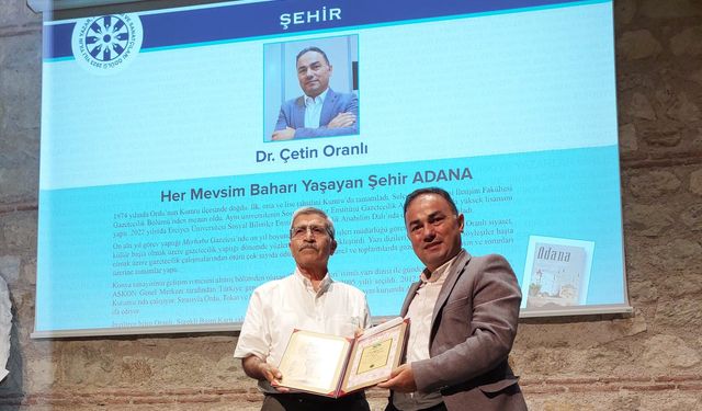 Oranlı, 'Adana' İle Yılın Şehir Kitabı Ödülünü Aldı