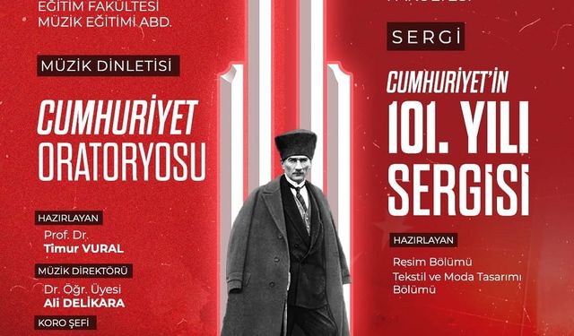 NÖHÜ’de Cumhuriyet Oratoryosu ve 101. Yıl Sergisi