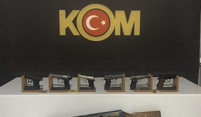 Ruhsatsız silah operasyonunda 8 gözaltı