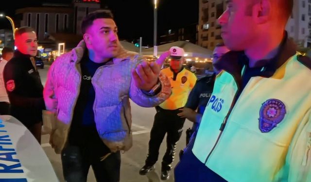 Polisin işine "anlamsız", gazeteciye "kaburgasız" deyip tehdit etti