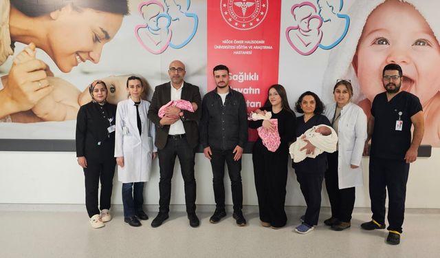 Üçüz Bebekler taburcu oldu