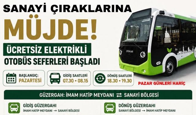Belediyeden çıraklara ücretsiz ulaşım desteği