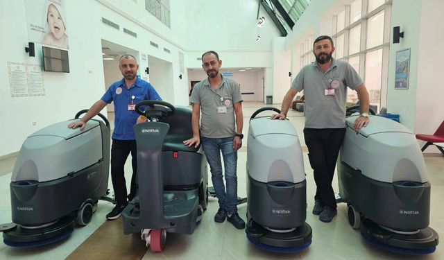 Hastanede yeni temizlik araçları devrede