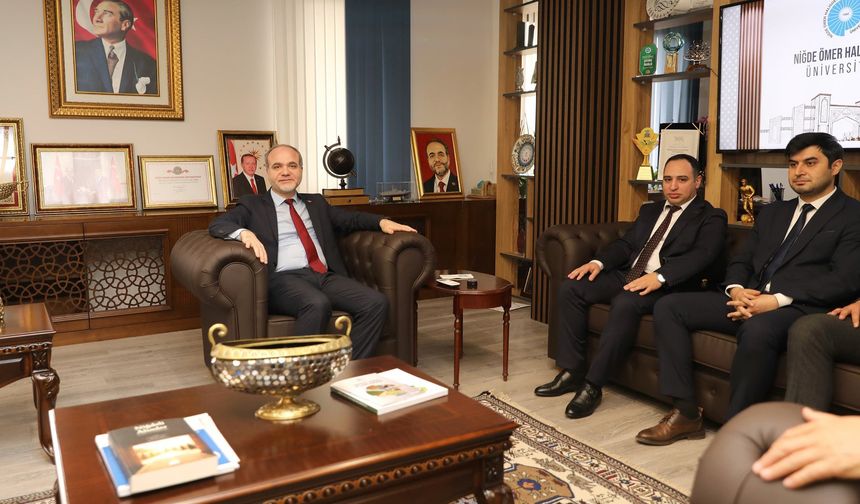 Azerbaycan Cumhuriyeti Savunma Sanayi Bakanlığı Bilimsel Araştırmalar Enstitüsü heyeti, NÖHÜ Rektörü Prof. Dr. Hasan Usl