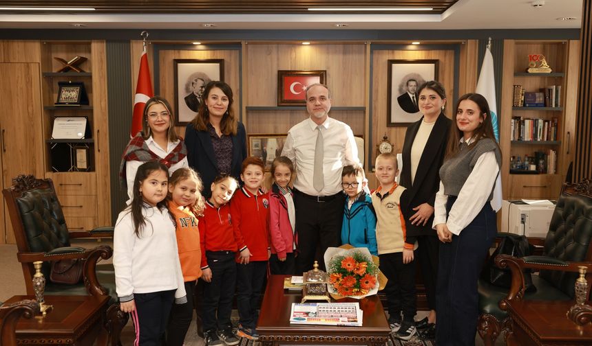 Özel Niğde Venüs VİP Çocuk Kulübü Öğrencilerinden Rektör Uslu’ya Ziyaret