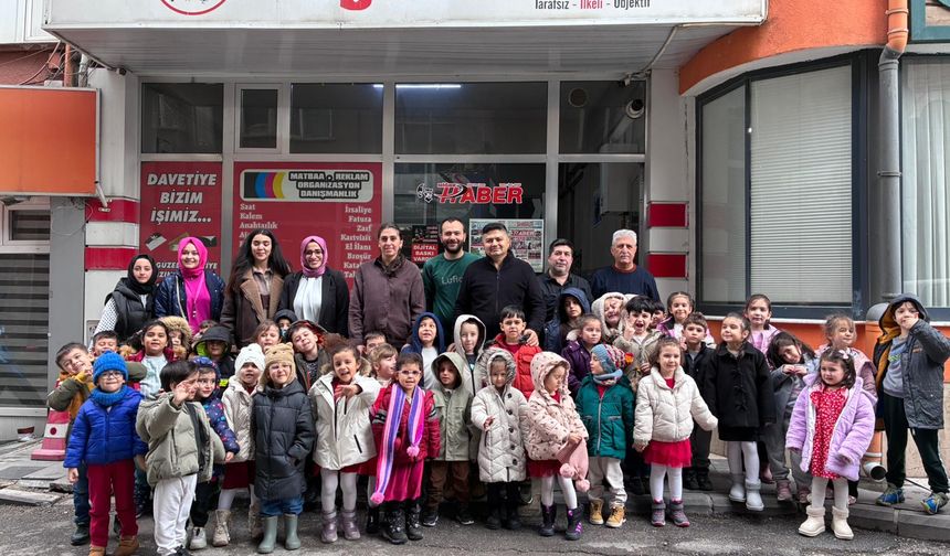 Anaokulu Öğrencilerinden Gazetemize ziyaret
