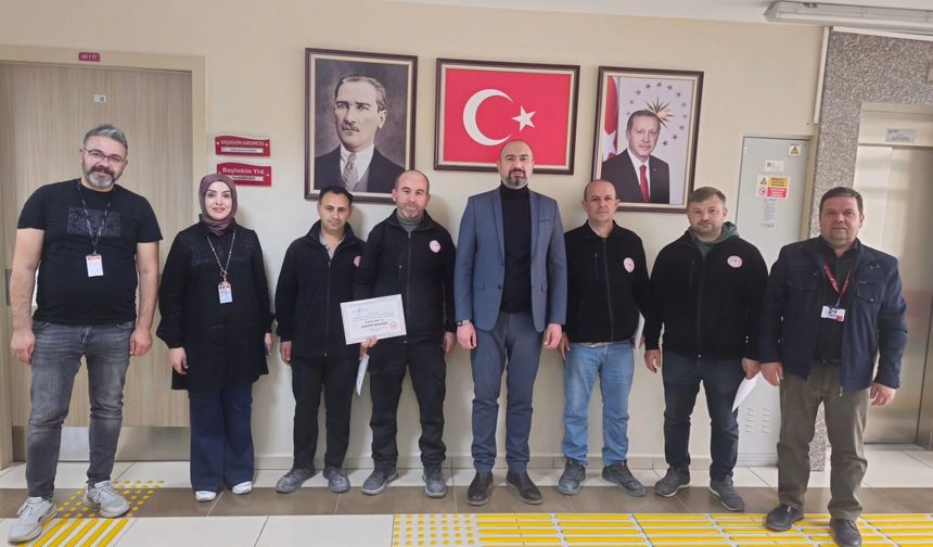 Hastane Temizlik Personeline teşekkür belgesi