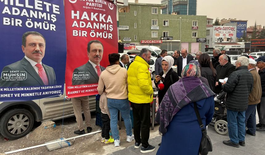 BBP Niğde, Yazıcıoğlu için lokma dağıttı