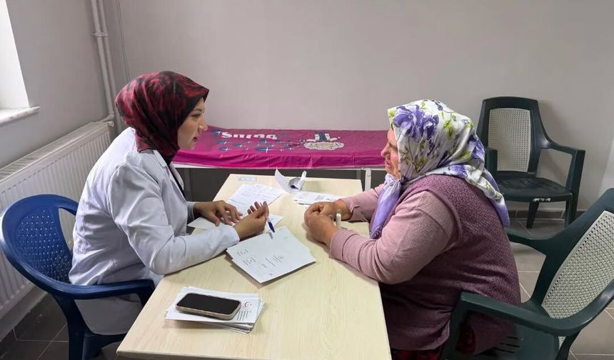 Hacıabdullah'ta Mobil Sağlık Taraması