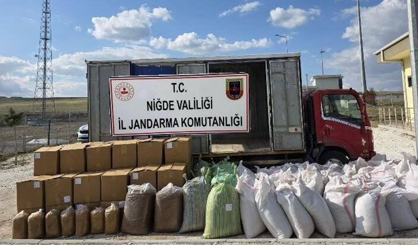Niğde’de 1,6 Ton kaçak tütün ele geçirildi