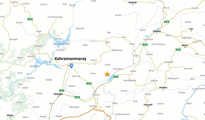 Kahramanmaraş’ta 4.4 büyüklüğünde deprem!