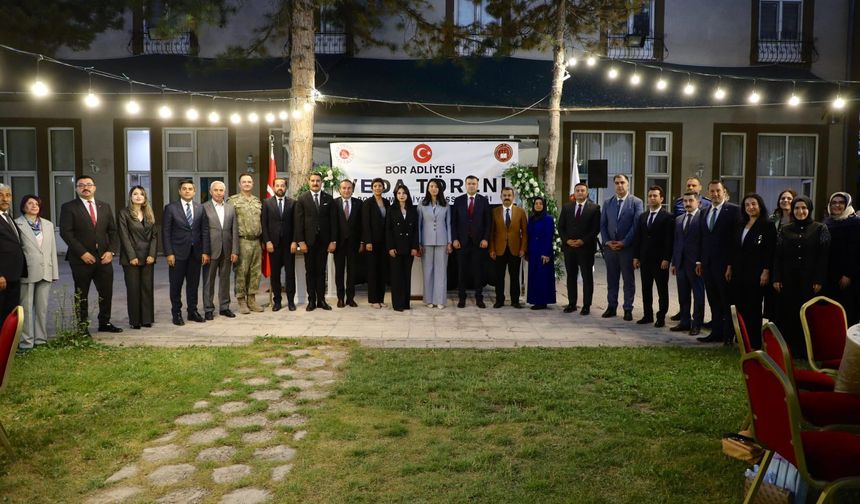 Bor'da Hakim ve Savcılara veda töreni