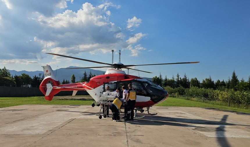 Prematüre Bebek Helikopterle Niğde’ye getirildi