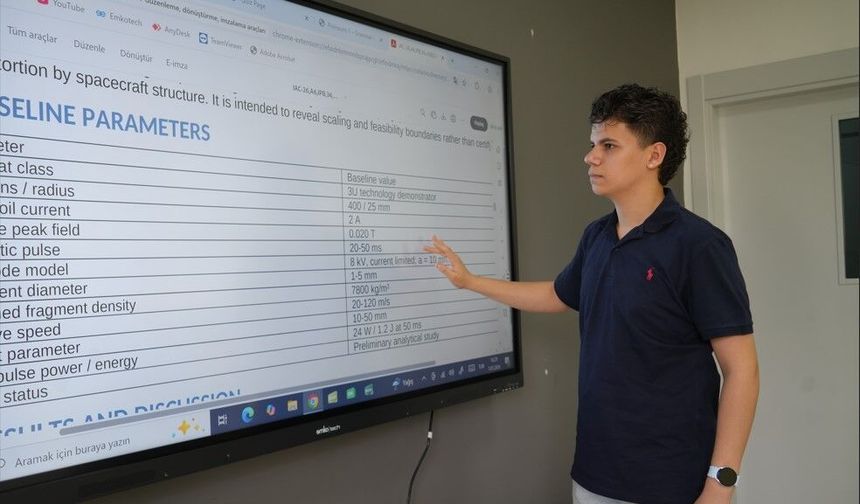 Niğdeli genç Dünya Uzay Kongresi’nde projesini anlatacak