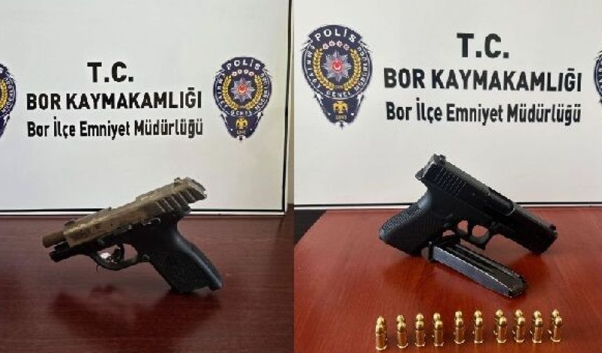 Bor’da silah ve motosiklet operasyonu