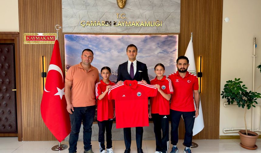Milli Güreşçilerden Kaymakam Bektaş’a ziyaret