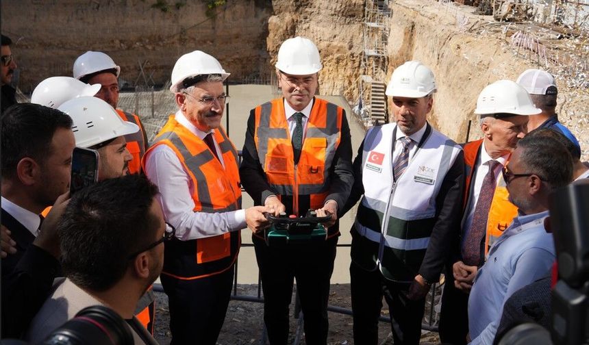 Dışarı Camii otopark ve peyzaj projesinin temeli atıldı