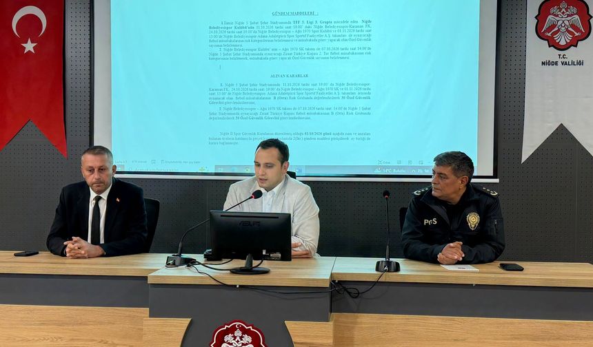 Spor müsabakalarında alınacak önlemler görüşüldü