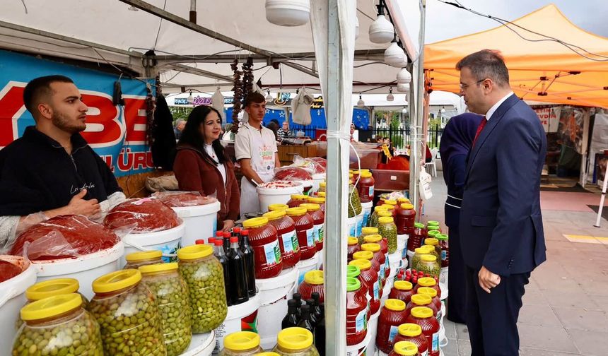 Vali Akmeşe Festival stantlarını dolaştı