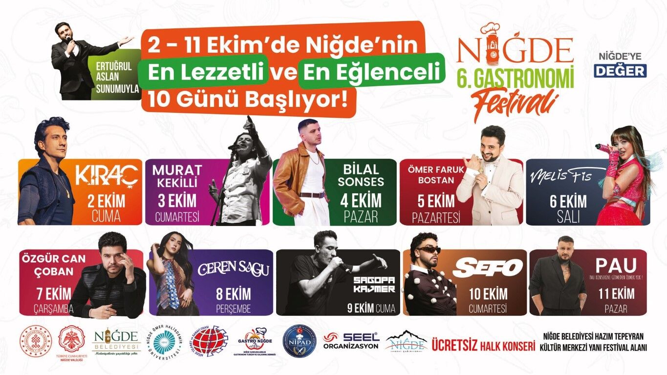 6’ncı Niğde Gastronomi Festivali başlıyor