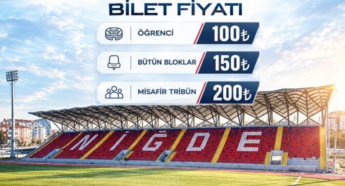 Niğde Belediyesi Spor Bitlis 1916 Spor maç biletleri satışta